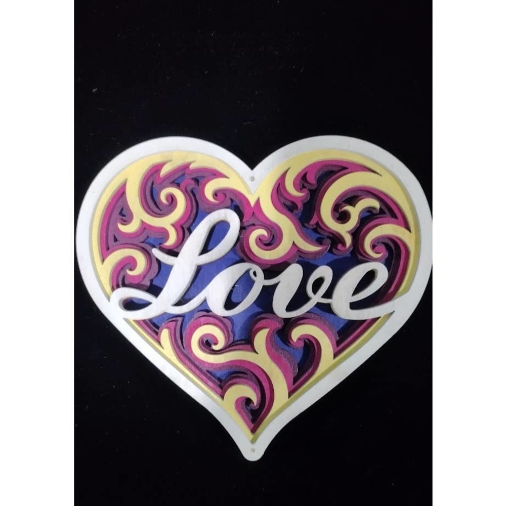 Love 5-Layer Wood Cutout‎ Wall Art